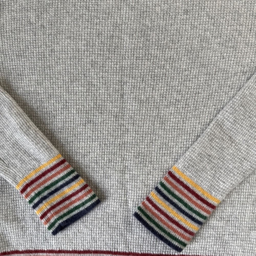 Madewell Rainbow Trim Cashmere Sweater Size XS - Picture 10 of 16
